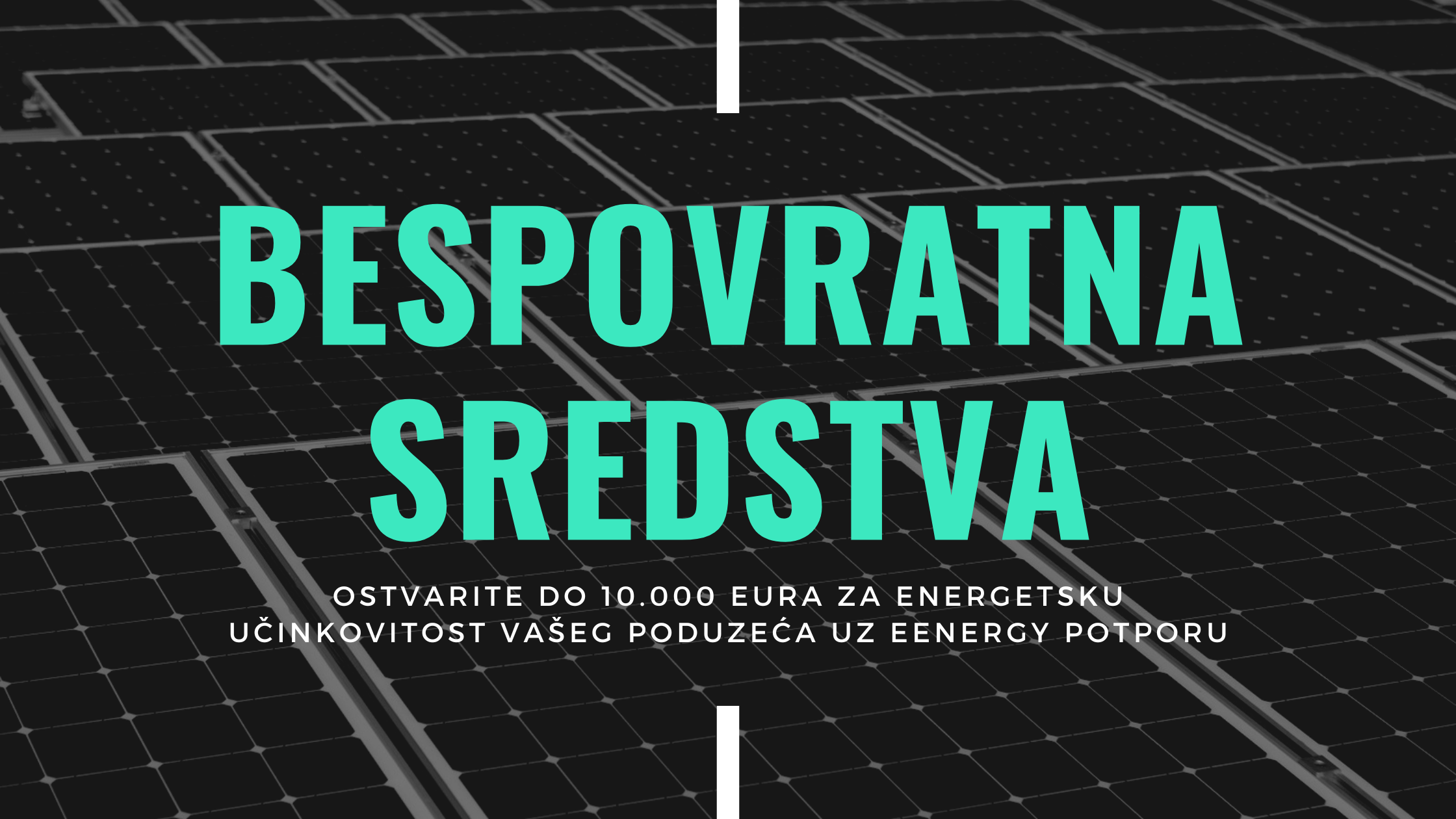 bespovratna sredstva za izgradnju solarnih elektrana, rijeci na podlozi od crnih solarnih panela