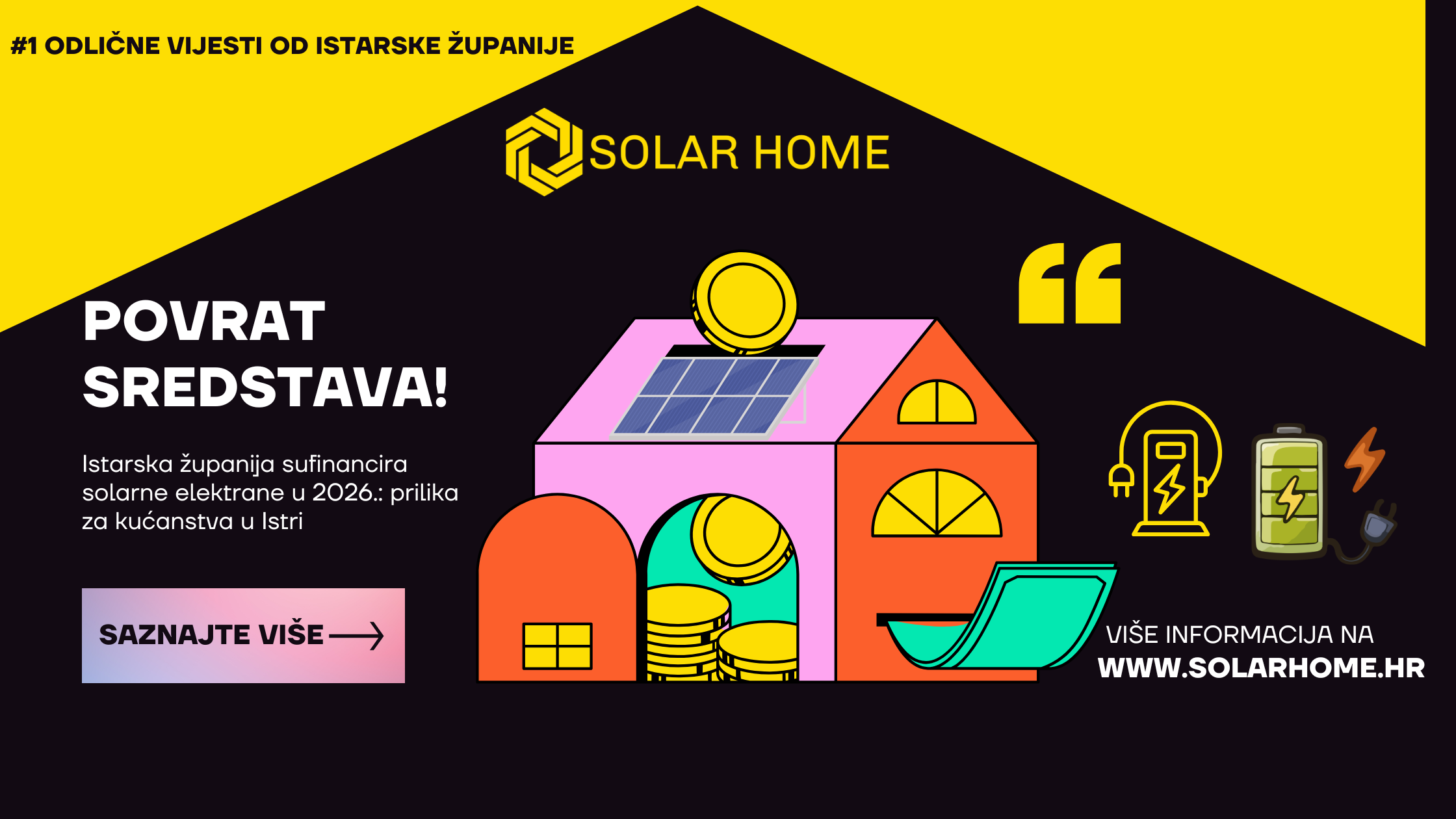 Istarska županija sufinancira solarne elektrane u 2026.: prilika za kućanstva u Istri