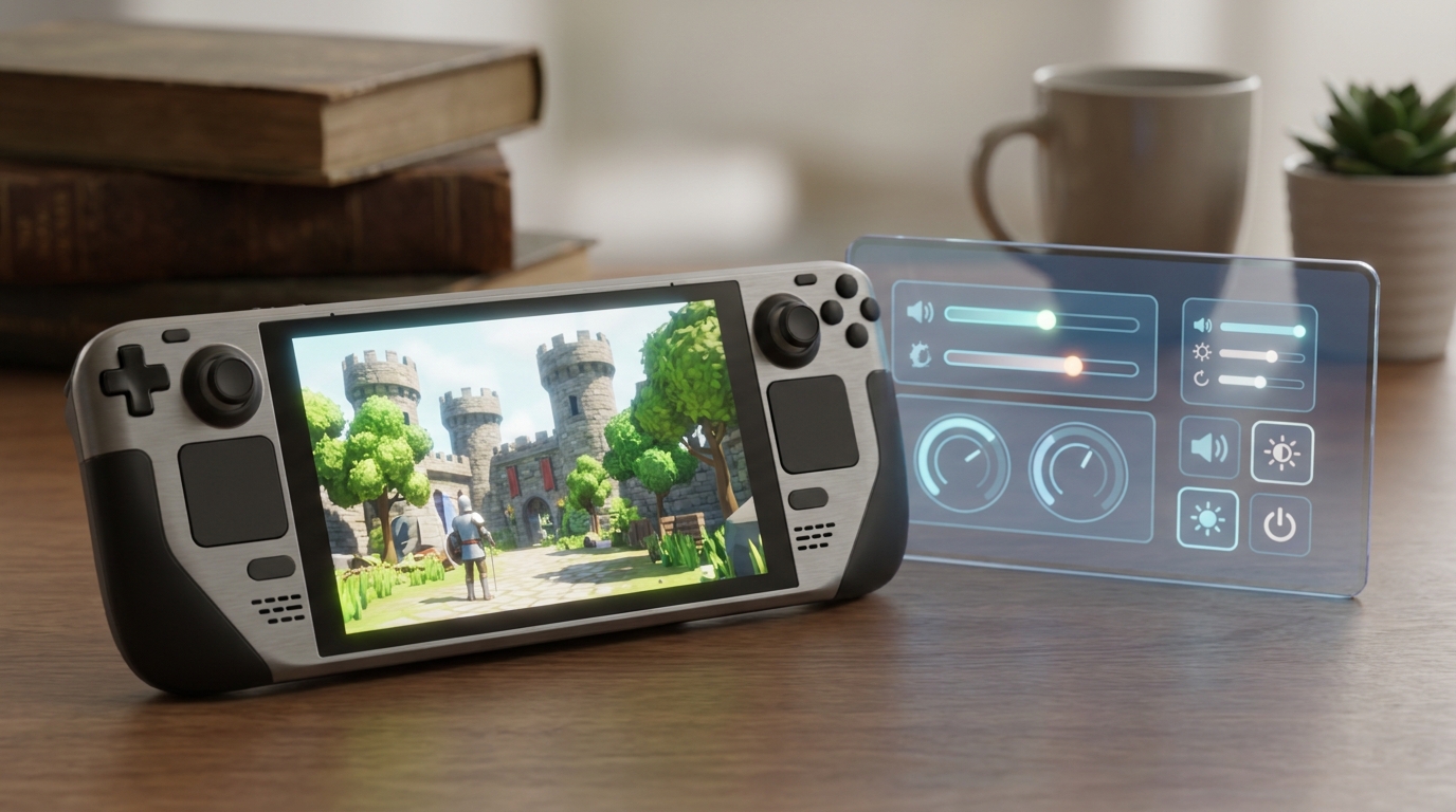 Conceptual visual for handheld gaming performance/settings