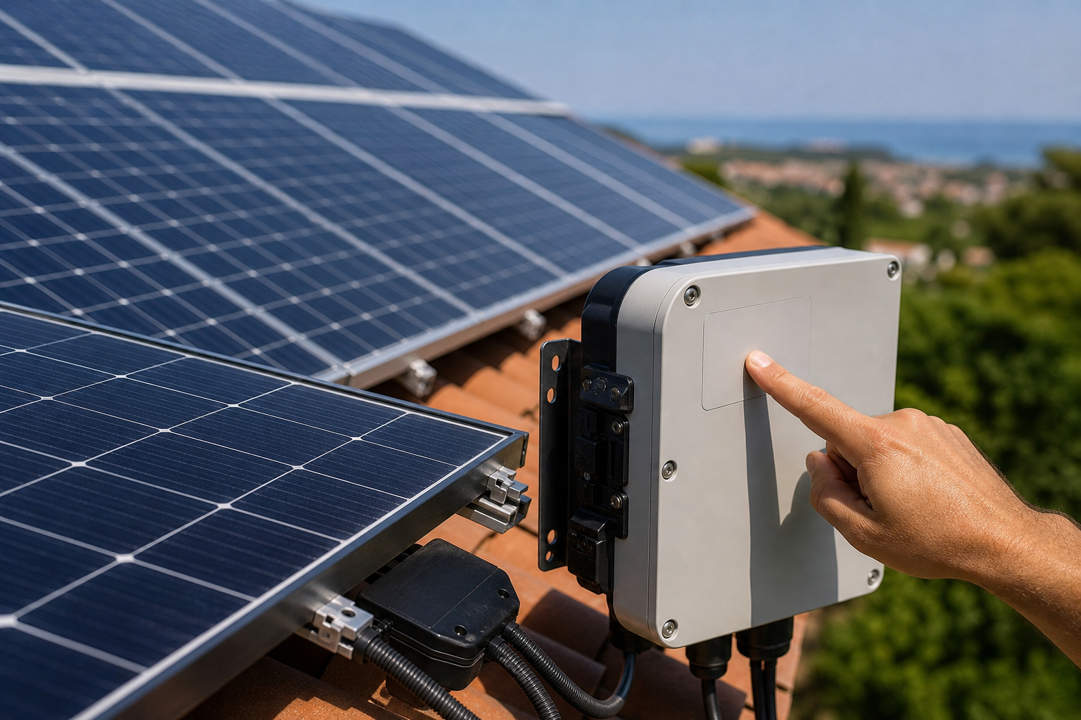 Detalj panela i osnovnih komponenti 15 kW sustava
